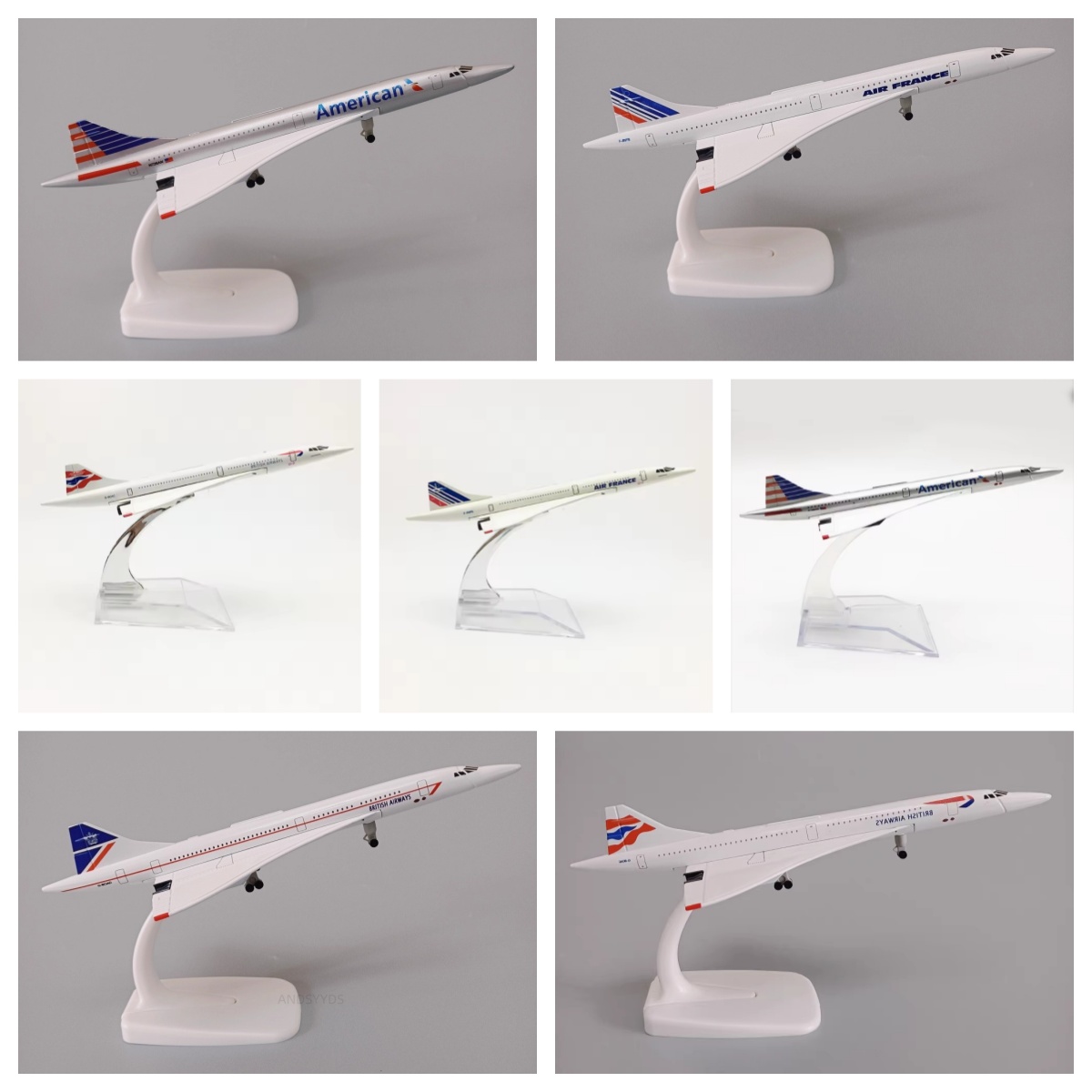 Model Kit Singapore - Modèle d'avion Concorde 16/20 cm en