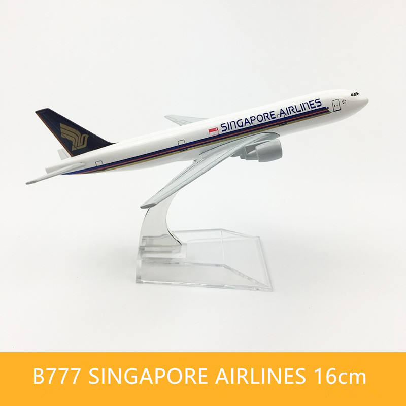 Model Kit Singapore - Modèle d'avion miniature en métal B777