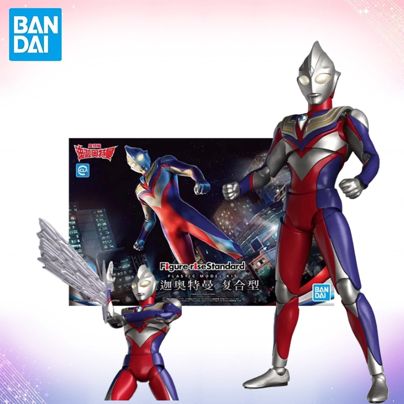 Model Kit Ultraman Tiga - Figurine originale Bandai en boîte, modèle