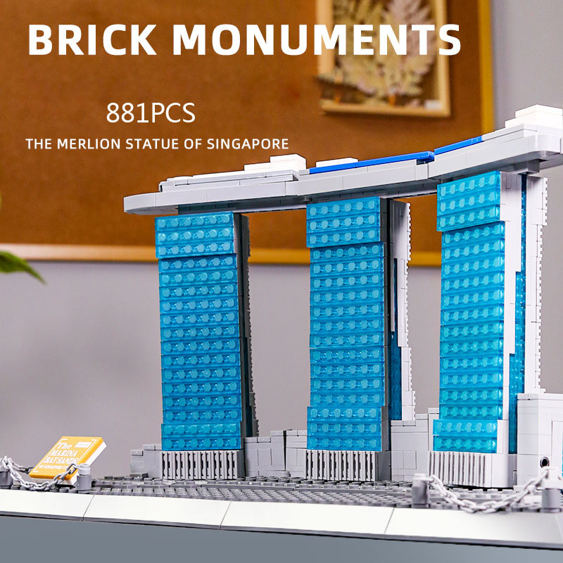 Model Kit Singapore - Blocs de construction créatifs, célèbre monument